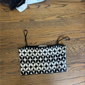 Black and White Patterned Women's Bag